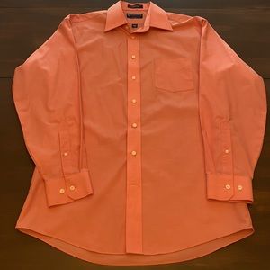 Stanford Dress Shirt Fitted Coral Neck 16.5